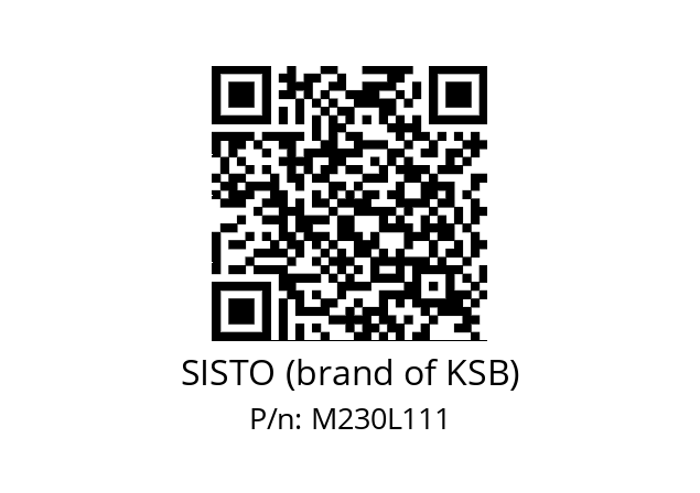   SISTO (brand of KSB) M230L111