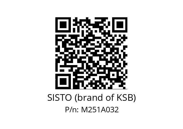   SISTO (brand of KSB) M251A032