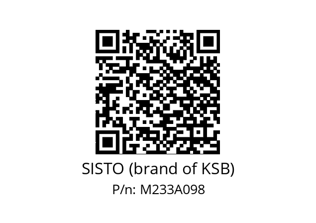  42452821 SISTO (brand of KSB) M233A098