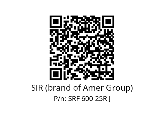   SIR (brand of Amer Group) SRF 600 25R J