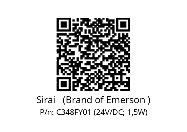   Sirai   (Brand of Emerson ) C348FY01 (24V/DC; 1,5W)