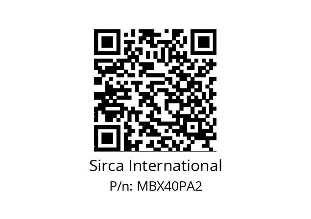   Sirca International MBX40PA2