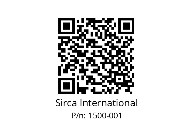   Sirca International 1500-001