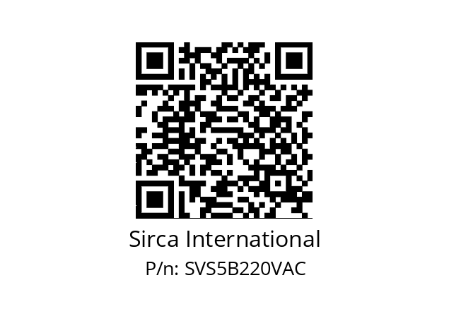   Sirca International SVS5B220VAC