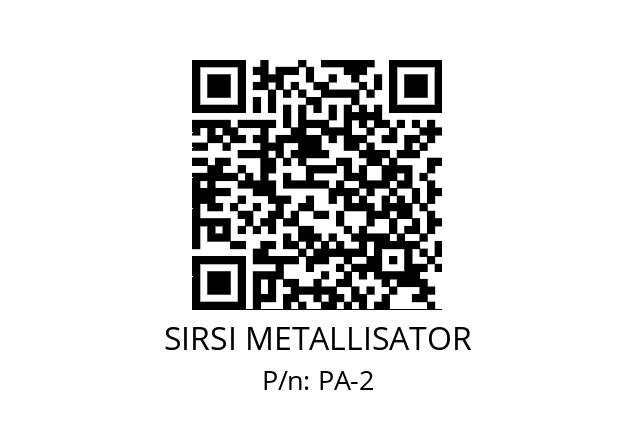   SIRSI METALLISATOR PA-2