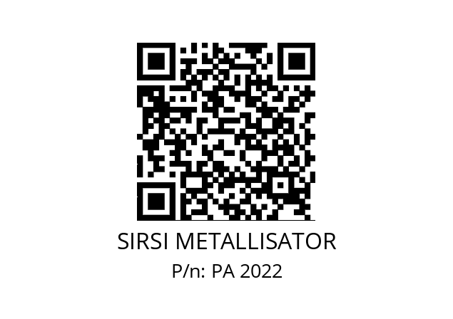   SIRSI METALLISATOR PA 2022