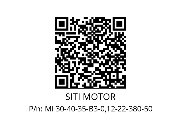   SITI MOTOR MI 30-40-35-В3-0,12-22-380-50