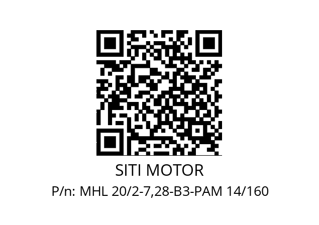   SITI MOTOR MHL 20/2-7,28-B3-PAM 14/160