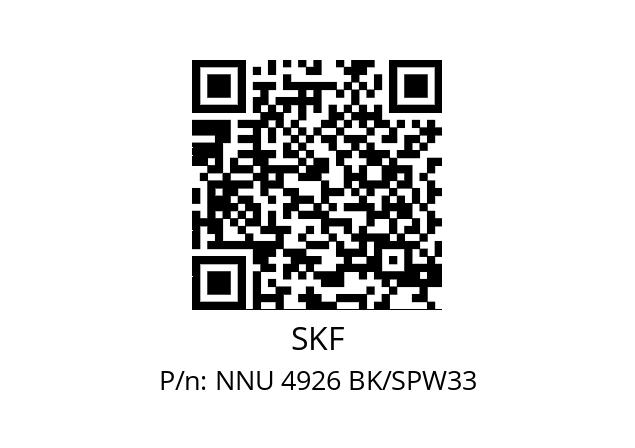   SKF NNU 4926 BK/SPW33