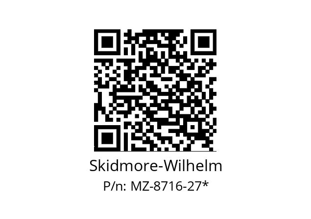   Skidmore-Wilhelm MZ-8716-27*