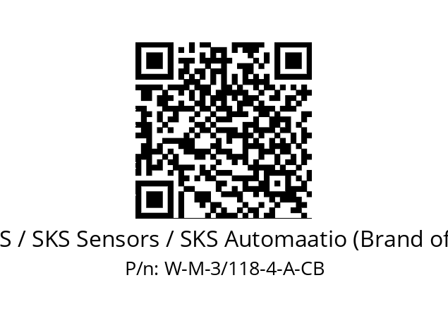   EPIC SENSORS / SKS Sensors / SKS Automaatio (Brand of Lapp Group) W-M-3/118-4-A-CB