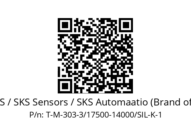   EPIC SENSORS / SKS Sensors / SKS Automaatio (Brand of Lapp Group) T-M-303-3/17500-14000/SIL-K-1