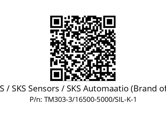   EPIC SENSORS / SKS Sensors / SKS Automaatio (Brand of Lapp Group) TM303-3/16500-5000/SIL-K-1