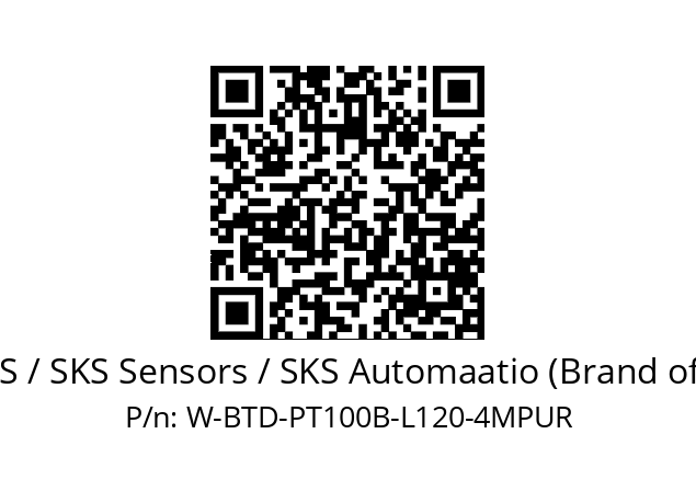   EPIC SENSORS / SKS Sensors / SKS Automaatio (Brand of Lapp Group) W-BTD-PT100B-L120-4MPUR