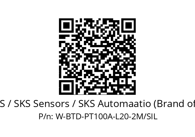   EPIC SENSORS / SKS Sensors / SKS Automaatio (Brand of Lapp Group) W-BTD-PT100A-L20-2M/SIL