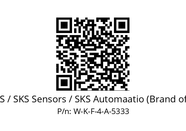   EPIC SENSORS / SKS Sensors / SKS Automaatio (Brand of Lapp Group) W-K-F-4-A-5333