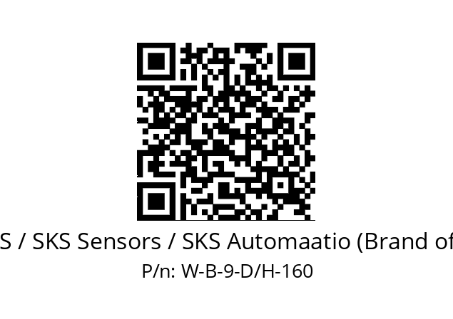   EPIC SENSORS / SKS Sensors / SKS Automaatio (Brand of Lapp Group) W-B-9-D/H-160