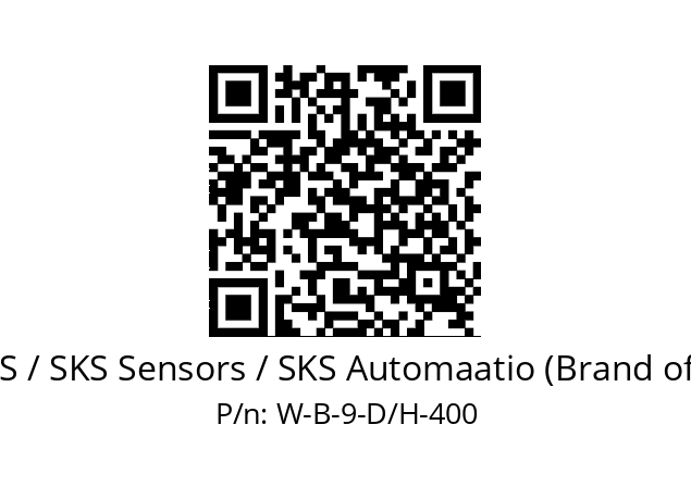   EPIC SENSORS / SKS Sensors / SKS Automaatio (Brand of Lapp Group) W-B-9-D/H-400