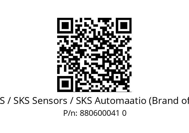   EPIC SENSORS / SKS Sensors / SKS Automaatio (Brand of Lapp Group) 880600041 0