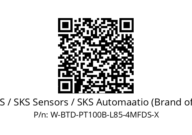   EPIC SENSORS / SKS Sensors / SKS Automaatio (Brand of Lapp Group) W-BTD-PT100B-L85-4MFDS-X