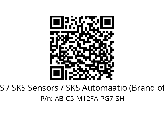   EPIC SENSORS / SKS Sensors / SKS Automaatio (Brand of Lapp Group) AB-C5-M12FA-PG7-SH