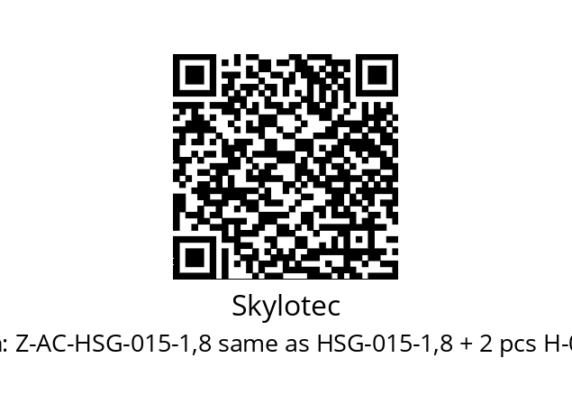   Skylotec Z-AC-HSG-015-1,8 same as HSG-015-1,8 + 2 pcs H-037