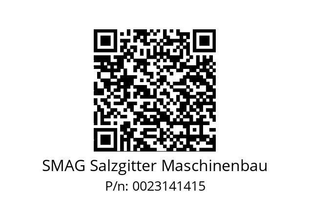   SMAG Salzgitter Maschinenbau 0023141415