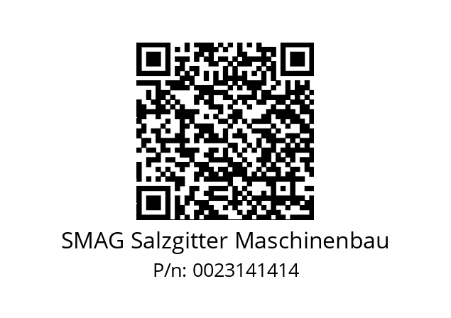   SMAG Salzgitter Maschinenbau 0023141414