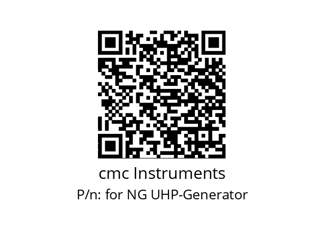   cmc Instruments for NG UHP-Generator