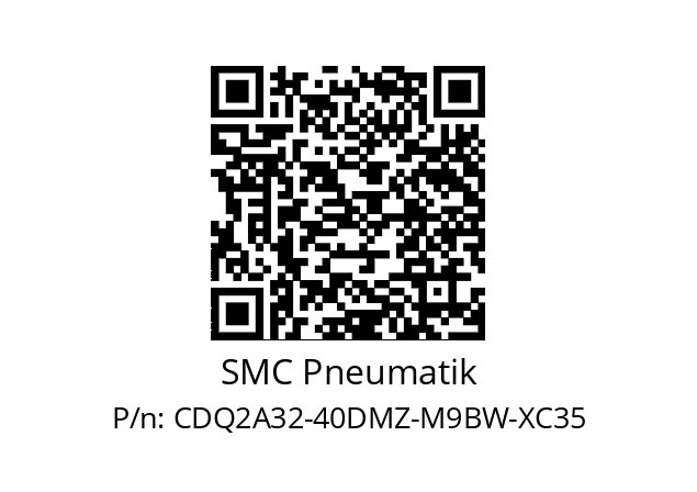   SMC Pneumatik CDQ2A32-40DMZ-M9BW-XC35