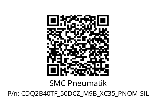   SMC Pneumatik CDQ2B40TF_50DCZ_M9B_XC35_PNOM-SIL