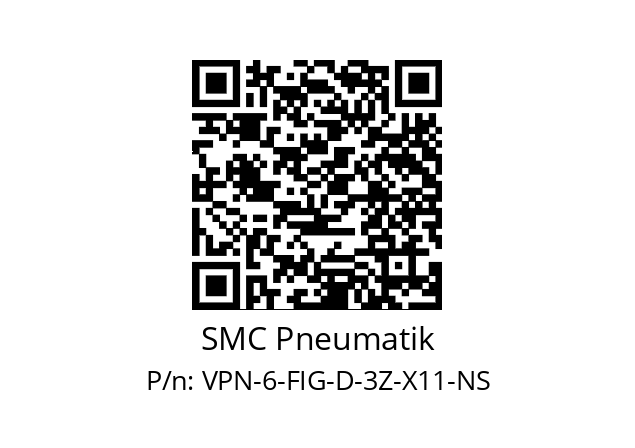   SMC Pneumatik VPN-6-FIG-D-3Z-X11-NS