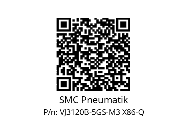   SMC Pneumatik VJ3120B-5GS-M3 X86-Q