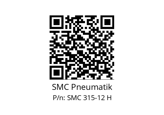   SMC Pneumatik SMC 315-12 H