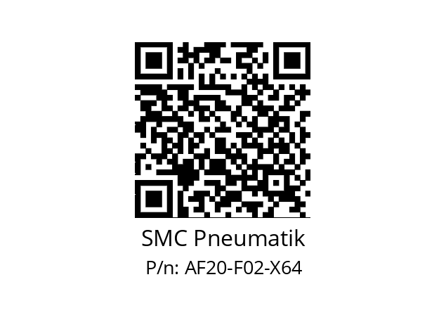   SMC Pneumatik AF20-F02-X64