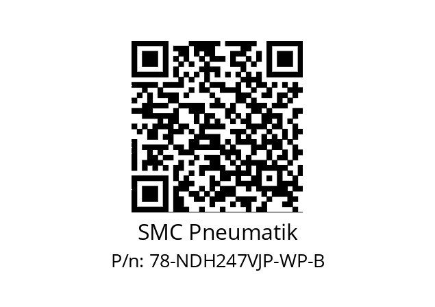   SMC Pneumatik 78-NDH247VJP-WP-B