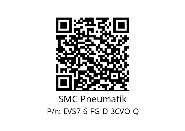   SMC Pneumatik EVS7-6-FG-D-3CVO-Q