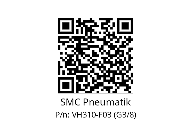   SMC Pneumatik VH310-F03 (G3/8)