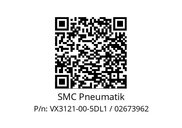   SMC Pneumatik VX3121-00-5DL1 / 02673962