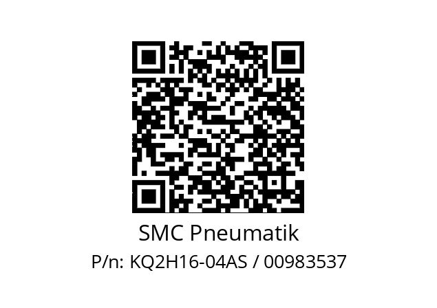   SMC Pneumatik KQ2H16-04AS / 00983537