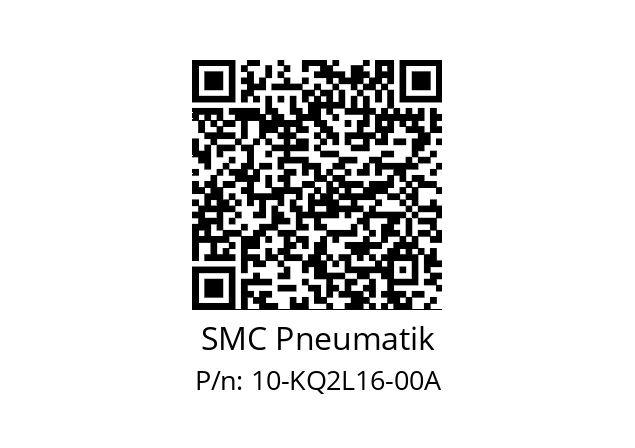   SMC Pneumatik 10-KQ2L16-00A