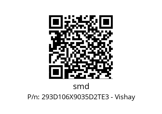   smd 293D106X9035D2TE3 - Vishay