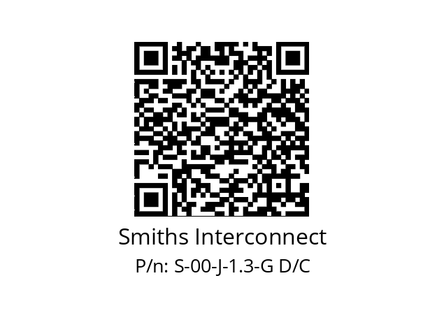  818-S-00-J-1.3-G Smiths Interconnect S-00-J-1.3-G D/C