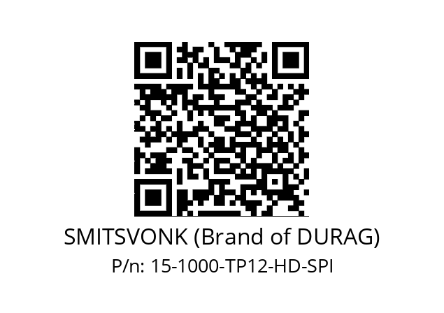   SMITSVONK (Brand of DURAG) 15-1000-TP12-HD-SPI