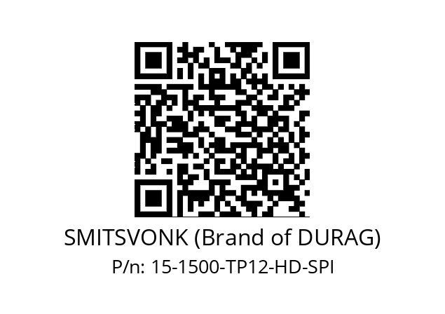   SMITSVONK (Brand of DURAG) 15-1500-TP12-HD-SPI