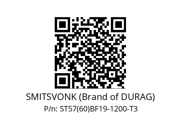   SMITSVONK (Brand of DURAG) ST57(60)BF19-1200-T3