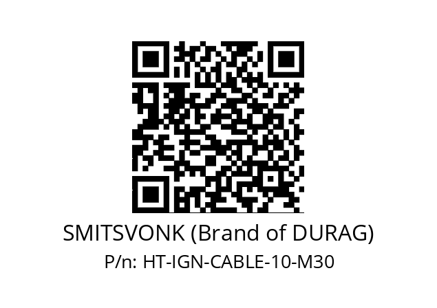   SMITSVONK (Brand of DURAG) HT-IGN-CABLE-10-M30