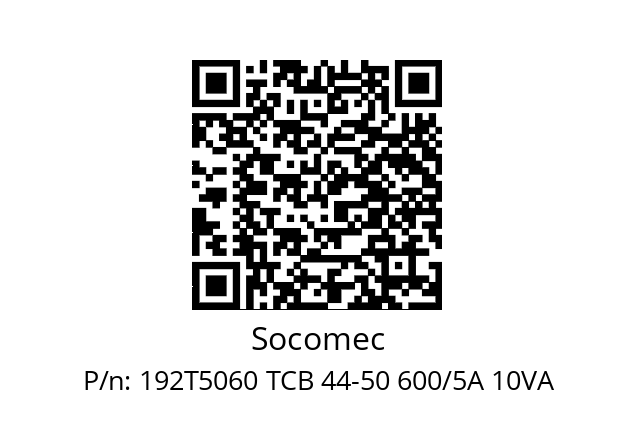   Socomec 192T5060 TCB 44-50 600/5A 10VA