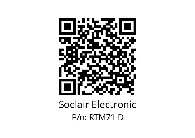   Soclair Electronic RTM71-D