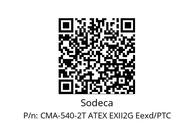   Sodeca CMA-540-2T ATEX EXII2G Eexd/PTC